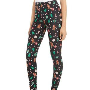 NWT-Women's Printed Holiday Leggings - Gingerbread